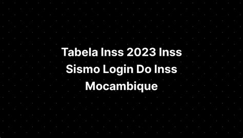 inss sismo mocambique